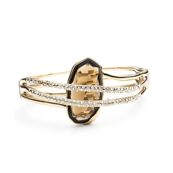 NEW Alexis Bittar Smoky Quartz Hinged Bangle - Picture 5 of 5